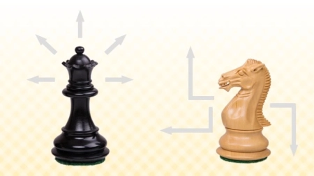 Zug- und Schlagmöglichkeiten der Schachfiguren