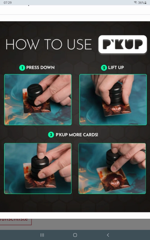 Hey ZariKennst du den P'KUP Card Lifter? Wär vielleicht ein tolles Zubehör für deinen Shop.