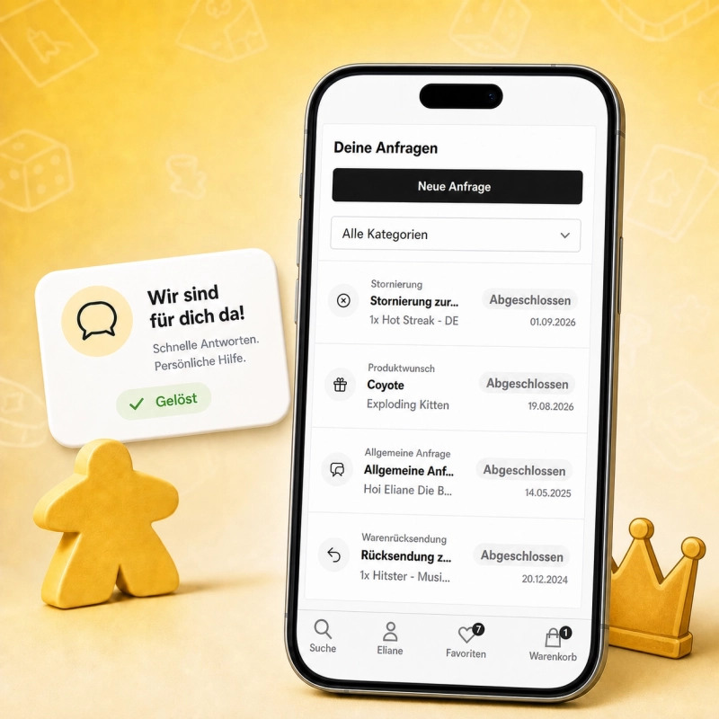 Unser neuer Kundenservice ist da! 💛Ihr könnt nun Anfragen, Rücksendungen, Stornierungen, Produktprobleme und Produktwüns