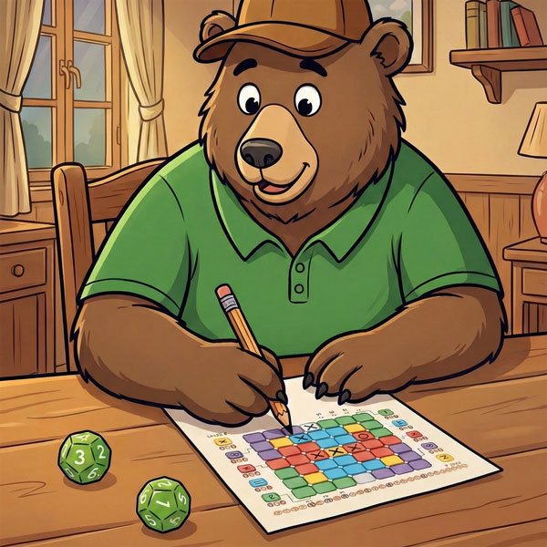 Zari spielt ein Roll & Write