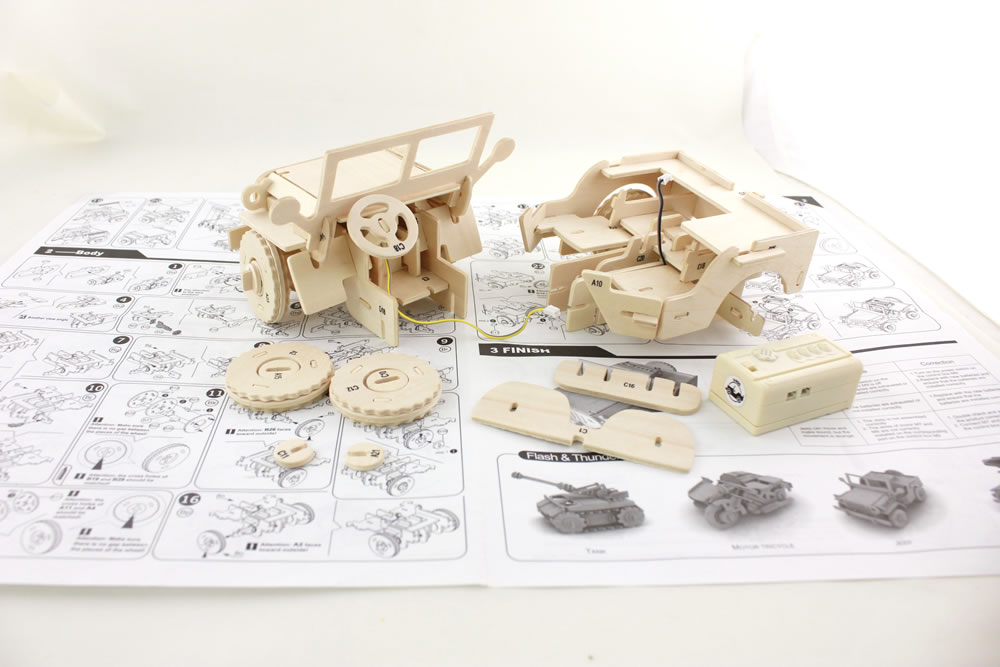 3D Holzpuzzle Bauanleitung