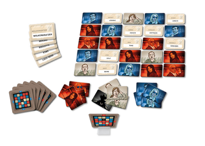 Spielmaterial von Codenames