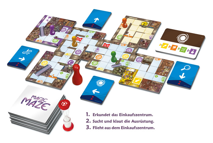 Spielmaterial von Magic Maze