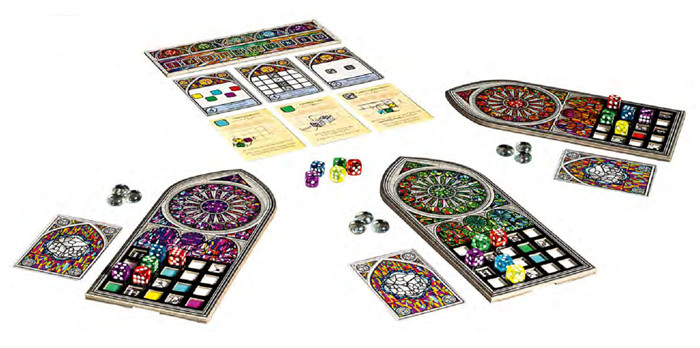 Das Spielmaterial von Sagrada: Extraklasse!