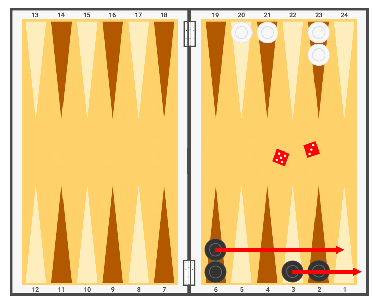 Backgammon Auswürfeln