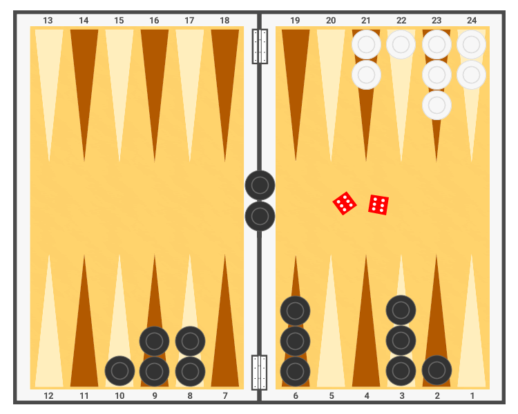 Backgammon Aufbau