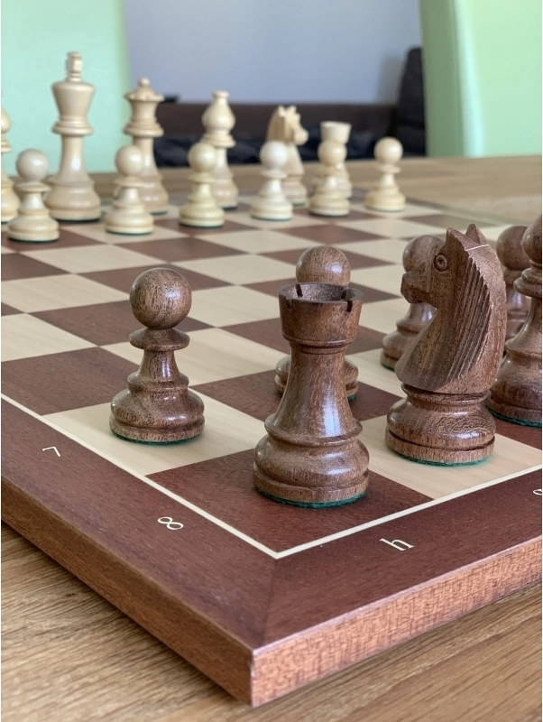 Schachspiel Advanced Mahagoni - 50cm - Bilderupload von Kunden