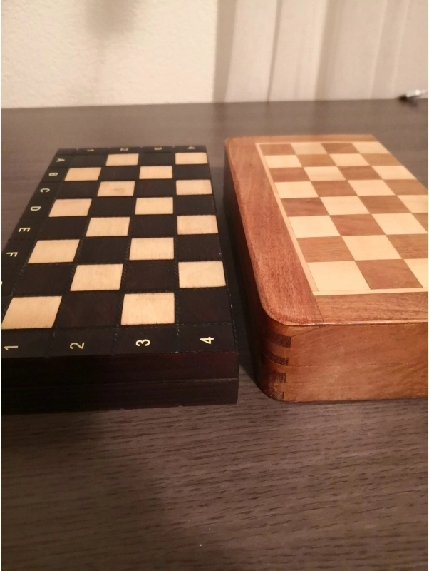 Reiseschach Gebrannt - 26.5cm (B-Qualität) - Bilderupload von Kunden