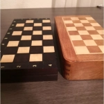 Reiseschach Gebrannt - 26.5cm (B-Qualität) - Bilderupload von Kunden