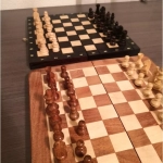 Reiseschach Gebrannt - 26.5cm (B-Qualität) - Bilderupload von Kunden