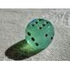 Borealis 16mm d6 Light Green/gold Luminary Dice Block (12 dice) - Customer image upload