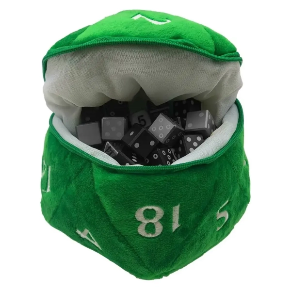 UP - D20 Plush Dice Bag - Green