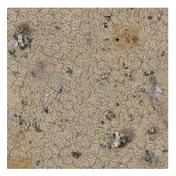 Desert Wasteland Gaming Mat 3x3 (90 x 90 cm)