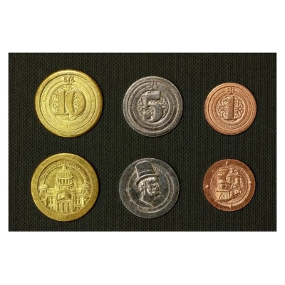 Set of 50 Metal Industrial Coins