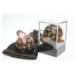 Dice-Up D50 in Acrylbox + Satinbag - Black/Gold