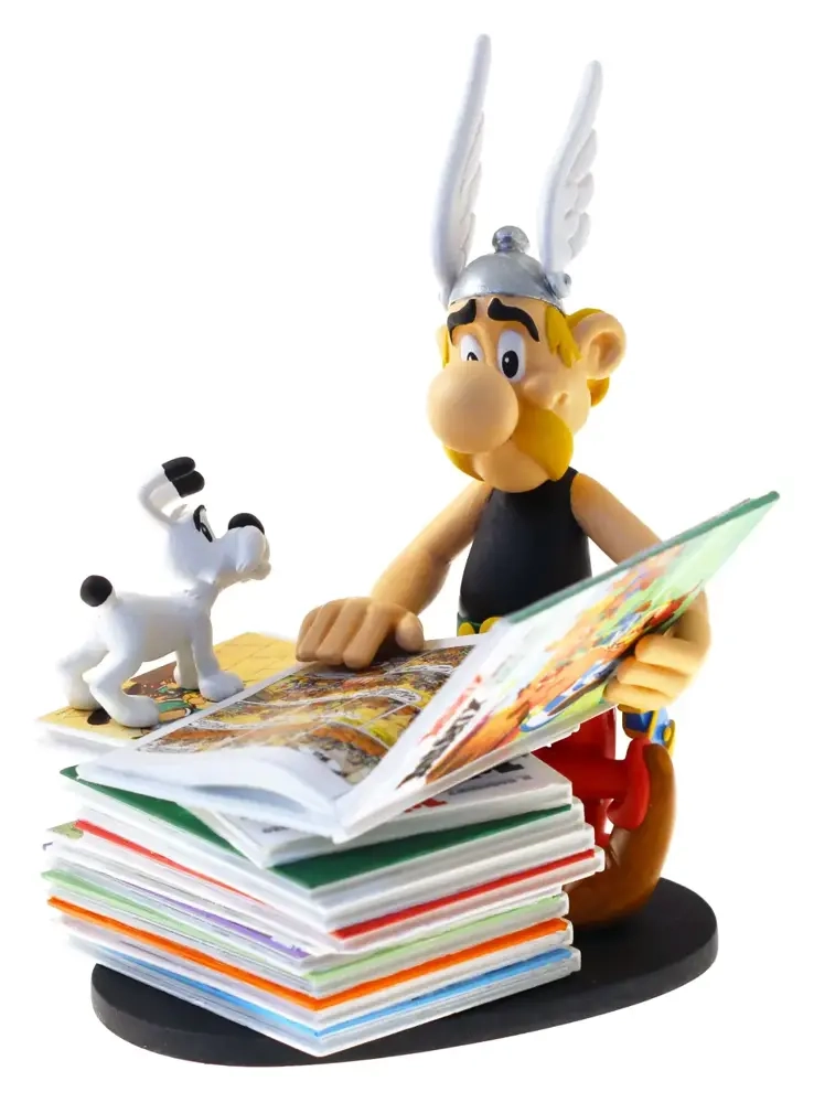 Asterix sitzt auf Bücherstapel * Neuauflage*