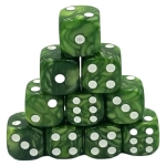 Würfelset D6 Pearl: Green (12)