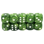 Würfelset D6 Pearl: Green (12)