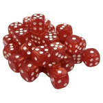 Würfelset D6 Pearl: Red/White (36)