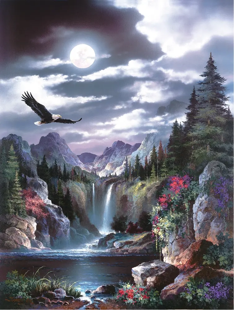 Moonlit Eagle - James Lee