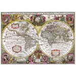A New Land and Water Map of the Entire Earth 1630 - Henricus Hondius
