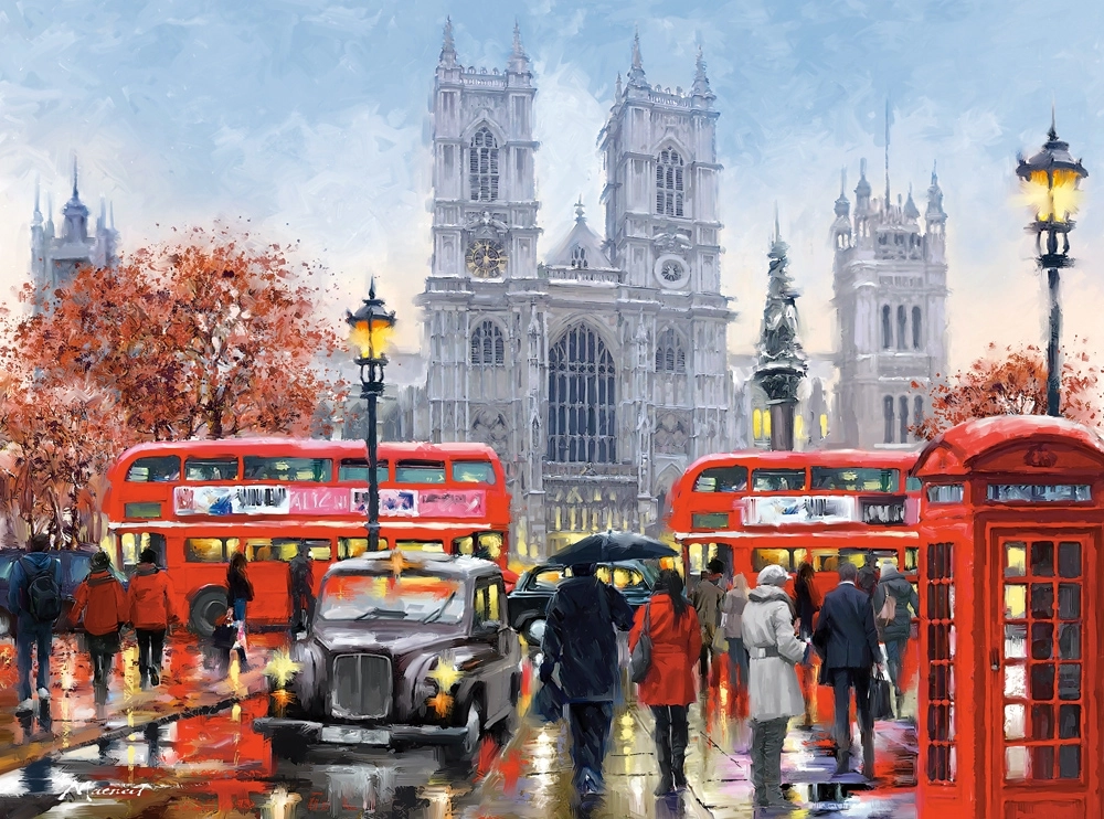 Verregneter Tag an der Westminister Abbey