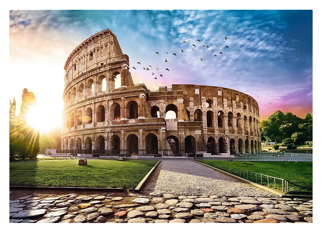 Sun-drenched Colosseum