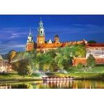 Wawel bei Nacht, Krakau, Polen