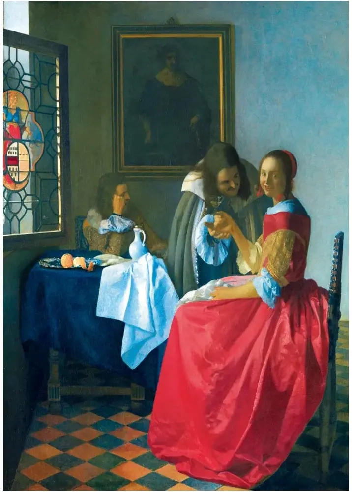 The Girl with the Wine Glass - 1659 - Johannes Vermeer