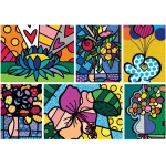 Romero Britto - Collage: Flowers