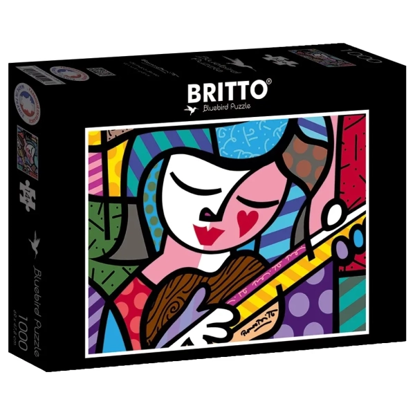 Romero Britto - Girl with guitar Romero Britto - Girl with guitar