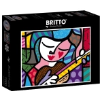 Romero Britto - Girl with guitar