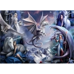 Silver Dragon Collage - Anne Stokes