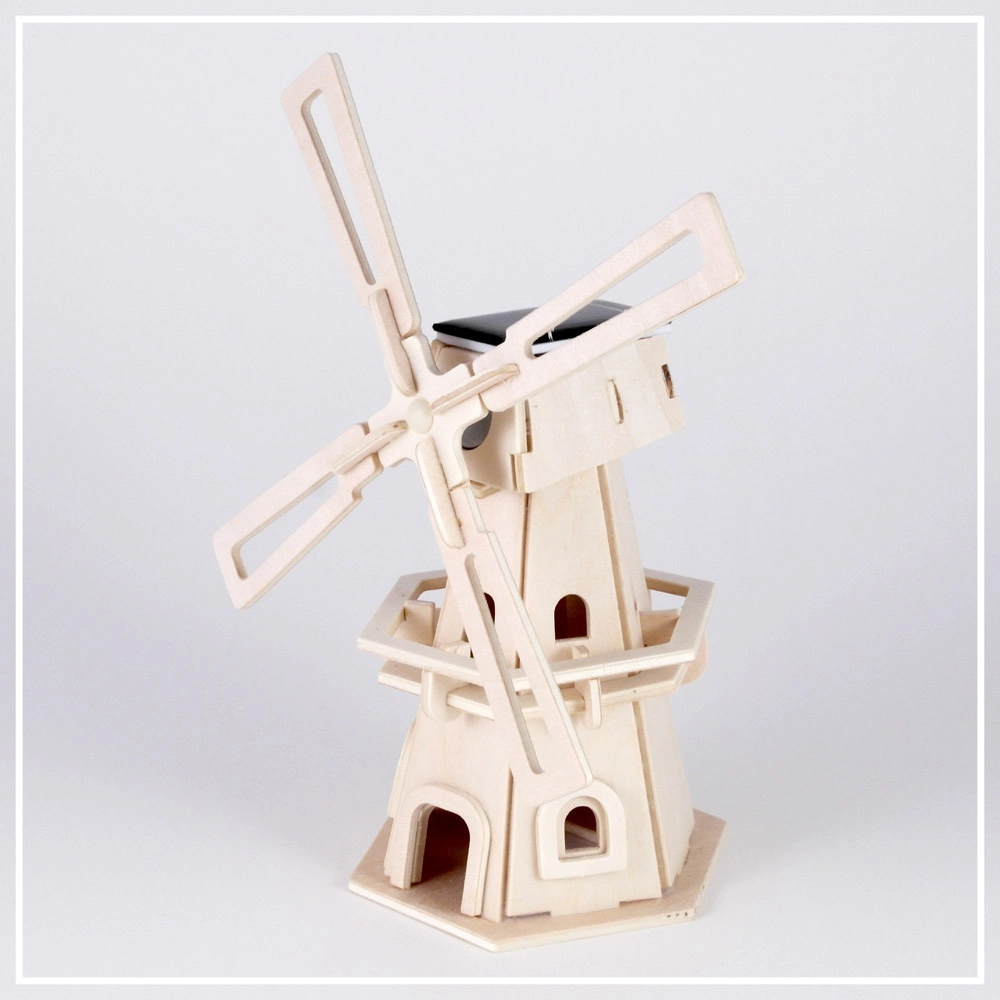 Windmühle - 3D Solar Holzpuzzle