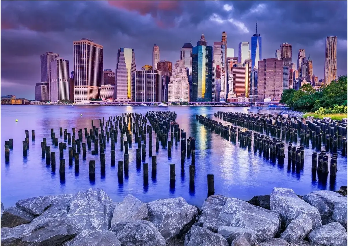 Cloudy Sky Over Manhattan, New York