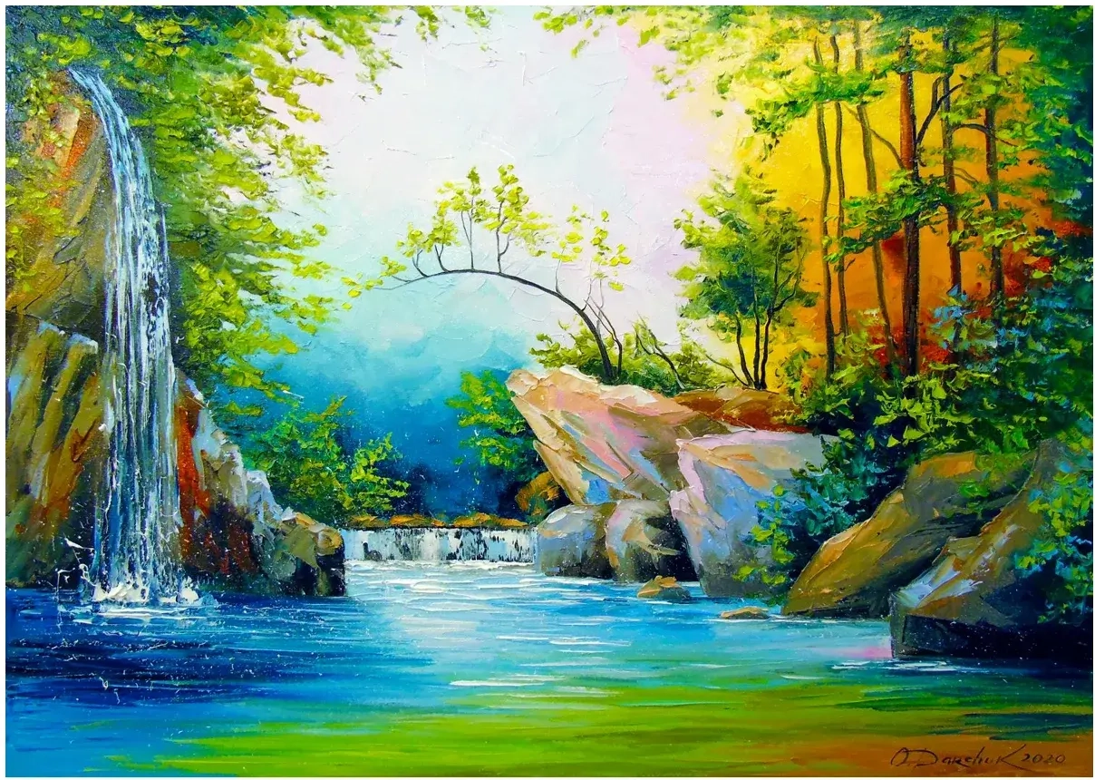 In the Woods near the Waterfall