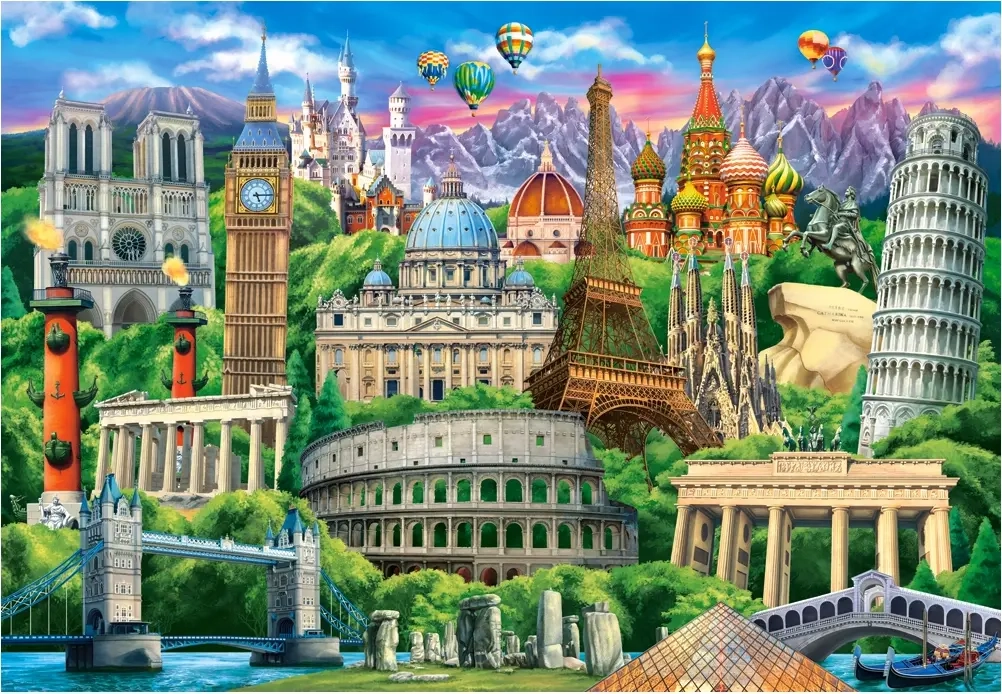 Berühmte Sehenswürdigkeiten Collage