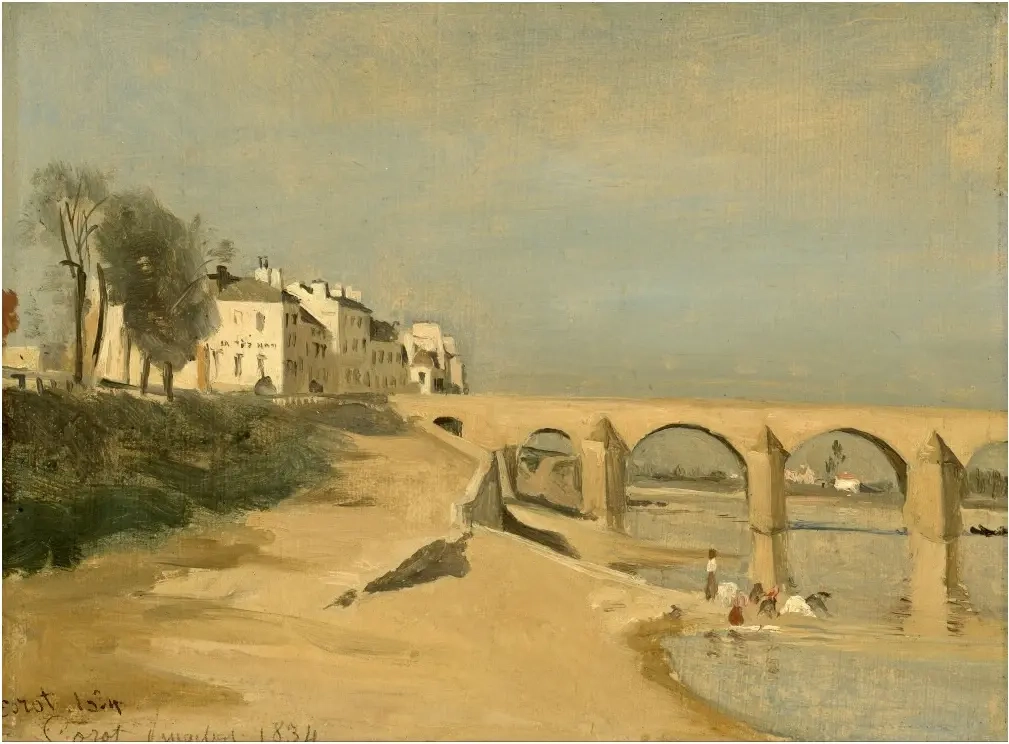 Jean-Baptiste-Camille Corot: Bridge on the Saône River at Mâcon, 1834 (2000 Teile)