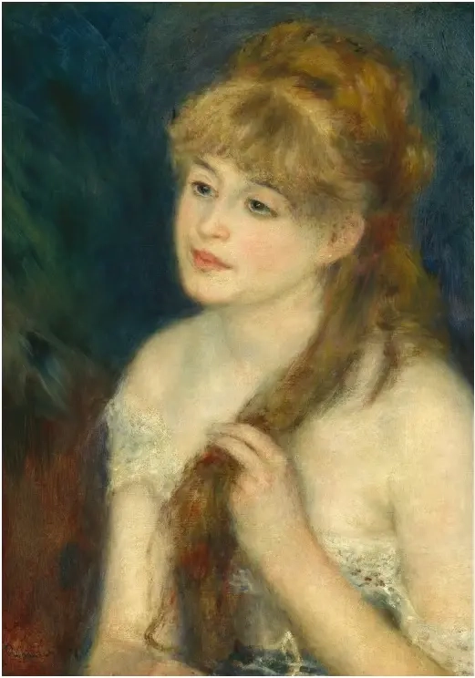 Auguste Renoir: Young Woman Braiding Her Hair, 1876