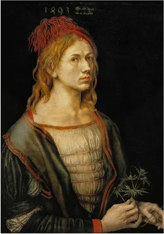 Albrecht Dürer - Selbstbildnis mit Eryngium, 1493