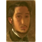 Edgar Degas: Self-Portrait with White Collar, 1857