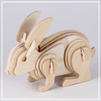 Hase - 3D Holzpuzzle