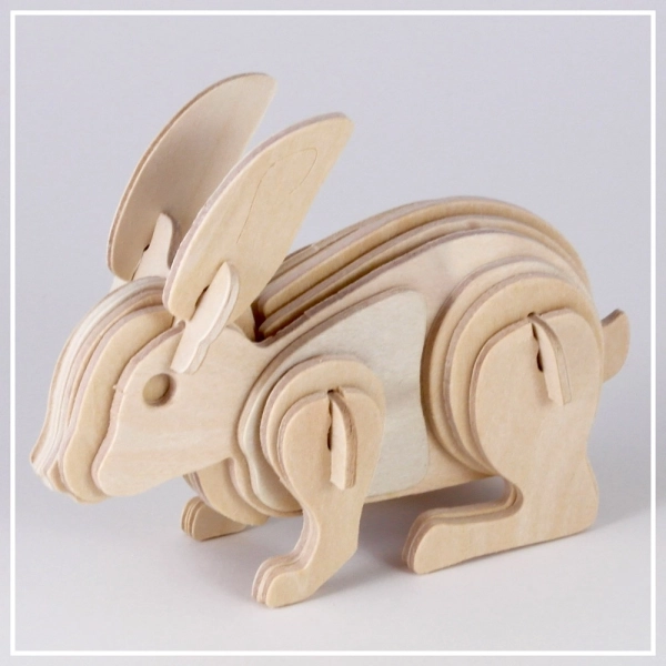 Hase - 3D Holzpuzzle