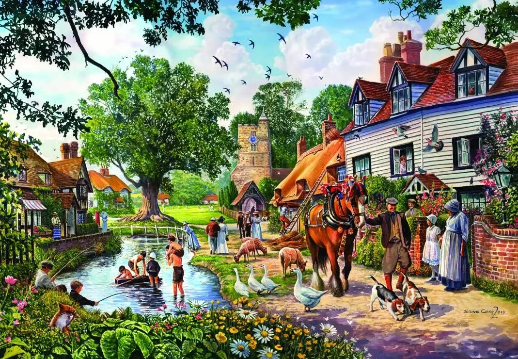 A Village in Summer - Steve Crisp