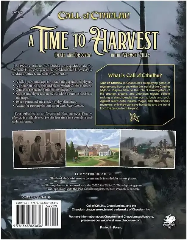 Call of Cthulhu RPG - A Time to Harvest - EN