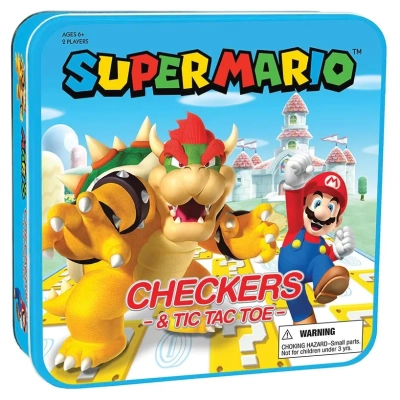 Super Mario Brettspiel Dame & Tic-Tac-Toe Mario vs. Bowser Collector's Game