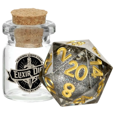 55mm D20 Elixir Liquid Core Dice Vanishing Oil