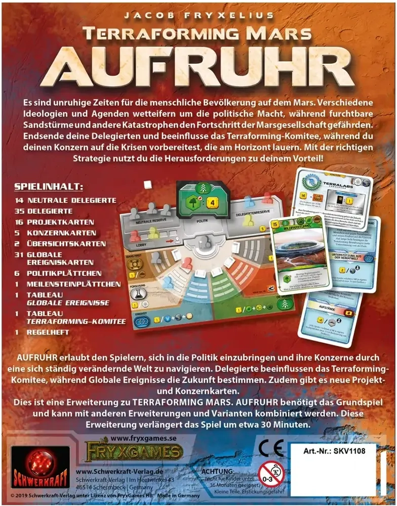 Terraforming Mars - Aufruhr - Erweiterung