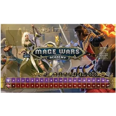 Mage Wars Academy Playmat: Priestess vs Warlock
