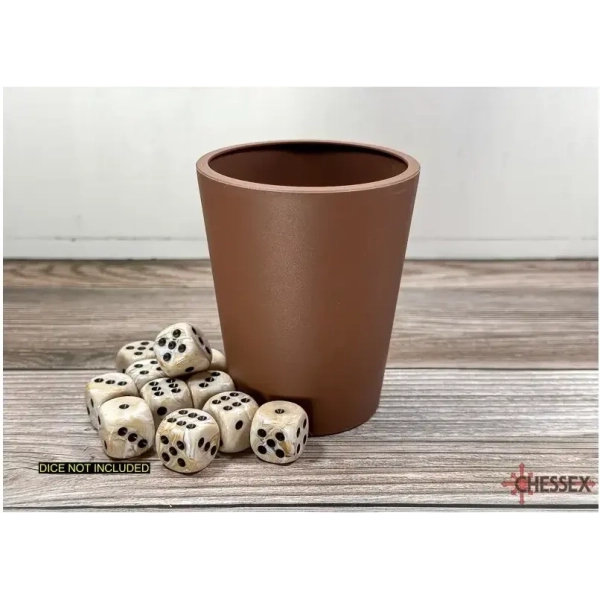 Flexible Dice Cup Brown